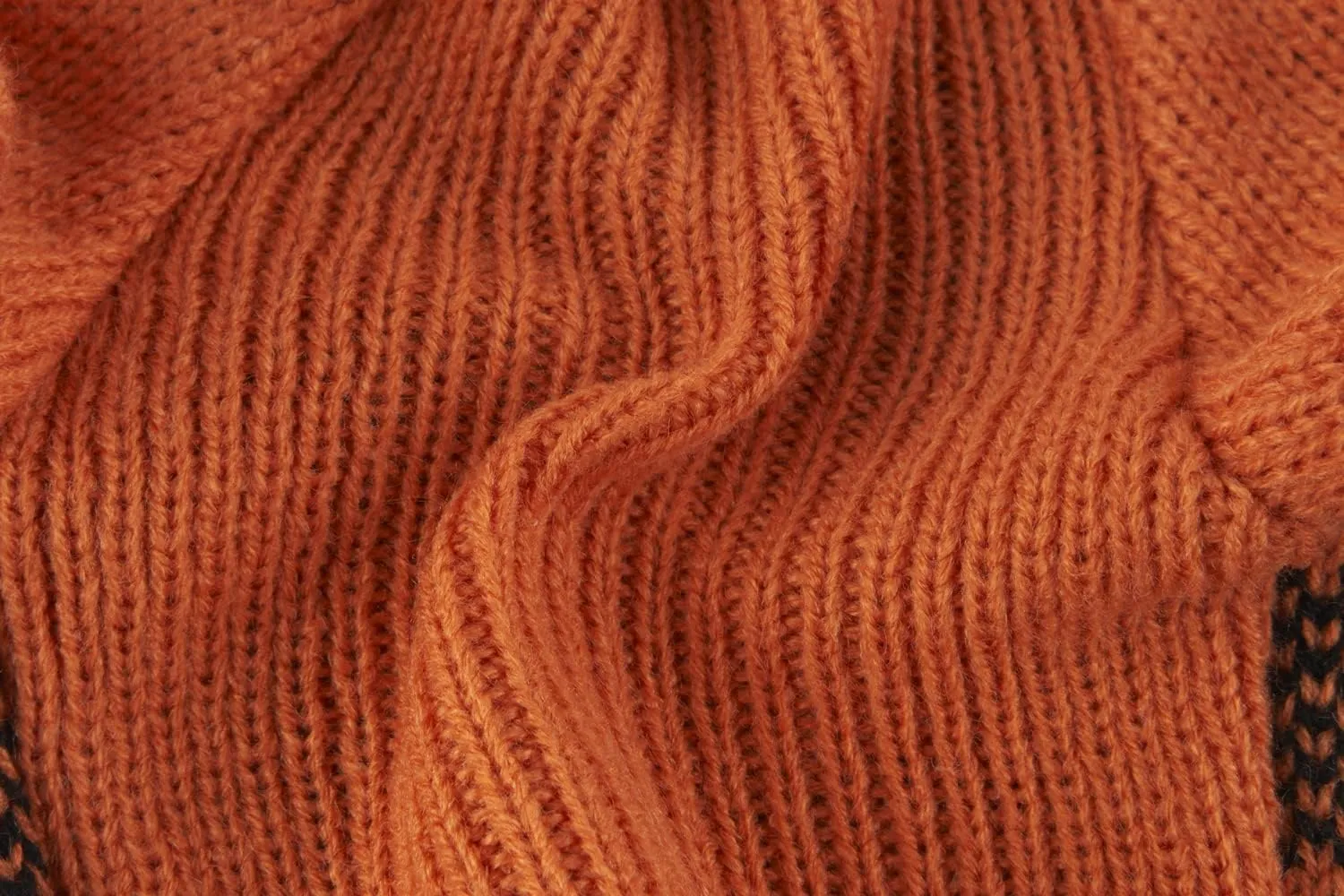Plaid Orange Black Halloween Cat Sweater, Knitwear Pumpkin Puppy Sweater for Dog Cat, X-Small (XS) Size