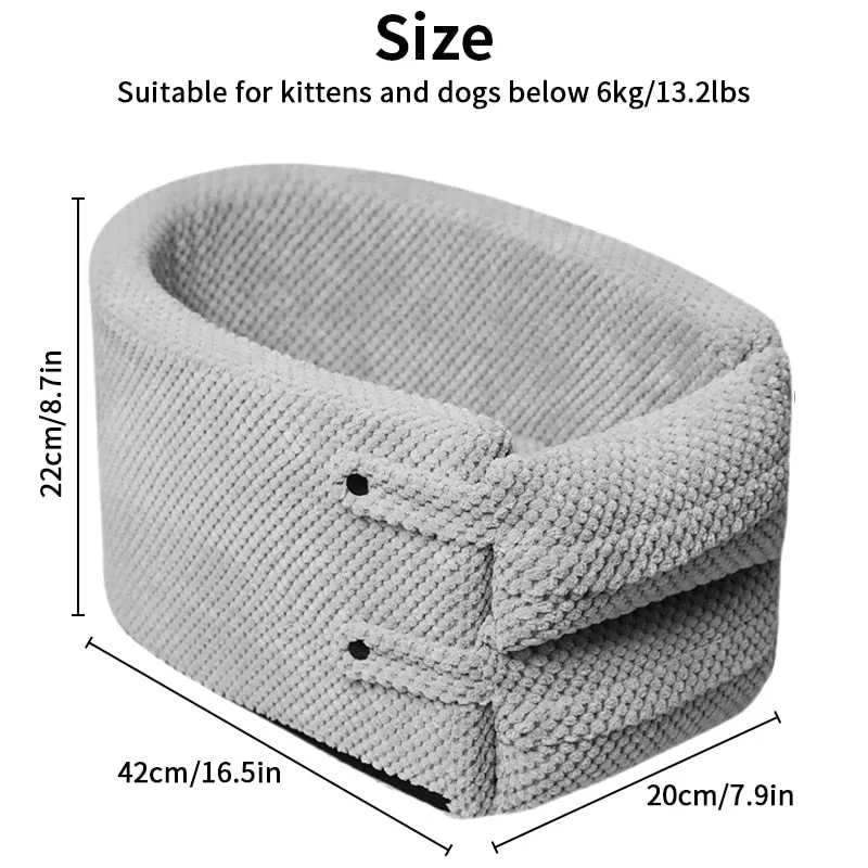 Portable Pet Dog Car Seat Central Control Nonslip Dog Carriers Safe Car Armrest Box Booster Kennel Bed For Small Cat Dog Travel