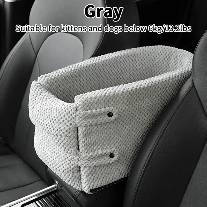 Portable Pet Dog Car Seat Central Control Nonslip Dog Carriers Safe Car Armrest Box Booster Kennel Bed For Small Cat Dog Travel