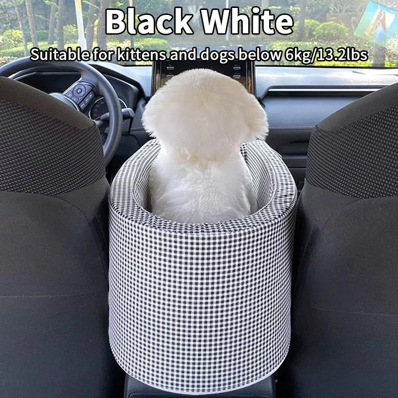 Portable Pet Dog Car Seat Central Control Nonslip Dog Carriers Safe Car Armrest Box Booster Kennel Bed For Small Cat Dog Travel
