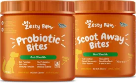 Probiotics for Dogs - Probiotics for Gut Flora, Digestive Health   Scoot Away Soft Chews for Dogs - with Bromelain