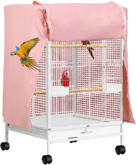 QBLEEV Birdcage Cover, Breathable Night Cover for Bird Cages, Parrot Cage Cover Shade Pet Universal Blackout Windproof Light-Proof Sleep Reduces Distractions Night Accessories Cloth Without Cage