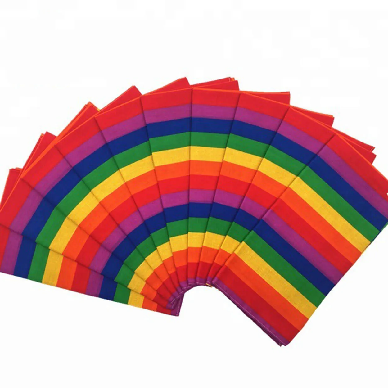 Rainbow Bandana Rainbow Stripe Bandana Headband Square Head Scarf for Party Holiday Daily Wearing Supplies