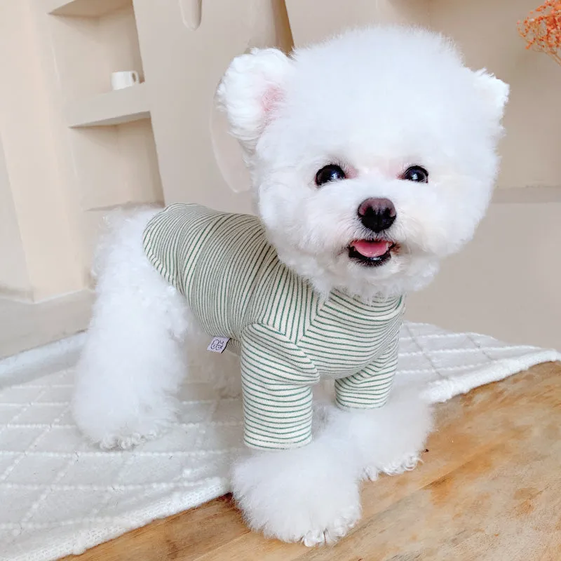 Rainbow Pet Jumpsuit and Stripes Sweatshirt