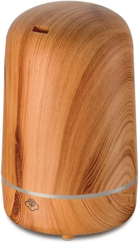 Serene House Ultrasonic Light House Aromatherapy Essential Oil Cool Mist Diffuser  Optional Warm White, Calming Ambient Light Display, Automatic Shut-Off, Unbreakable Cover  Light Wood, 100ml