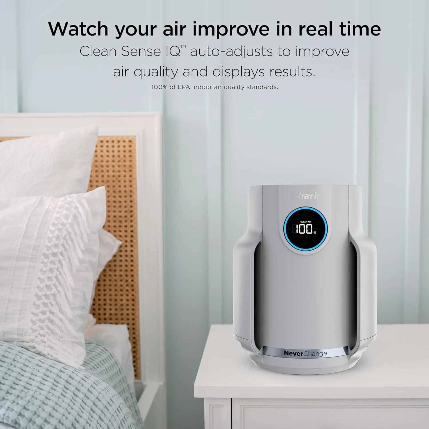Shark NeverChange Air Purifier Compact Pro with Long-lasting HEPA Exceeding Filtration, For Pet Dander, Dust, Smoke, Allergens, Up to 250 sq. ft. for Bedroom, Home Office, Dorm, HP071BRN (2025)