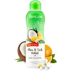 Tropiclean Neem & Citrus Flea & Tick Relief Shampoo for Dogs (20 oz)