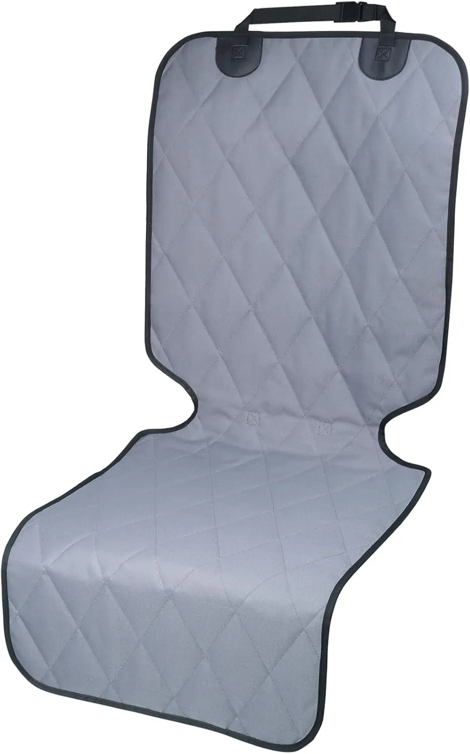 VIVAGLORY Front Dog Seat Covers, 1PACK No-Skirt Design Protectors for Bucket Seats, Quilted 600D Oxford with Anti-Slip Back for Most Cars, SUVs & MPVs, Grey