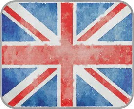 Washable Dog Cooling Mat Union Jack Flag Summer Cats Sleeping Mat Watercolor UK Dog Bed Mats 23.6 * 38.6inch Pet Ice Silk Sleep Kennel Pad Animal Sleep Bed for Home Outdoor Travel