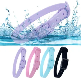 Waterproof Dog Collar with Coated Metal Buckle, Soft and Easy to Clean Soft Rubber Dog Collar, Adjustable Pet Collars for Small Medium Large Dogs