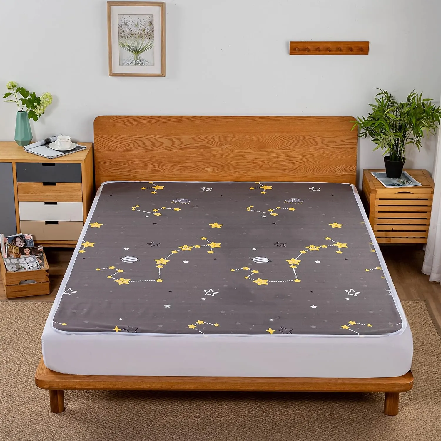 WenBags Bed Pads for Incontinence Washable 40*60,Large Reusable Waterproof Mattress Protector Pad,Pee Pads for Adults Elderly Pets or Kids Bed Wetting Protection, Hospital (Polyester)