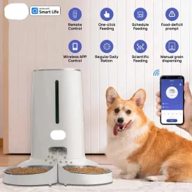 WiFi Cat Feeder with APP Control & Dual Bowls