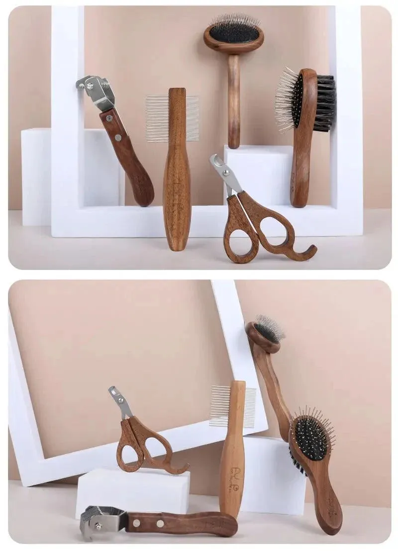 Wood Pet Grooming Kit & Natural Nail Care