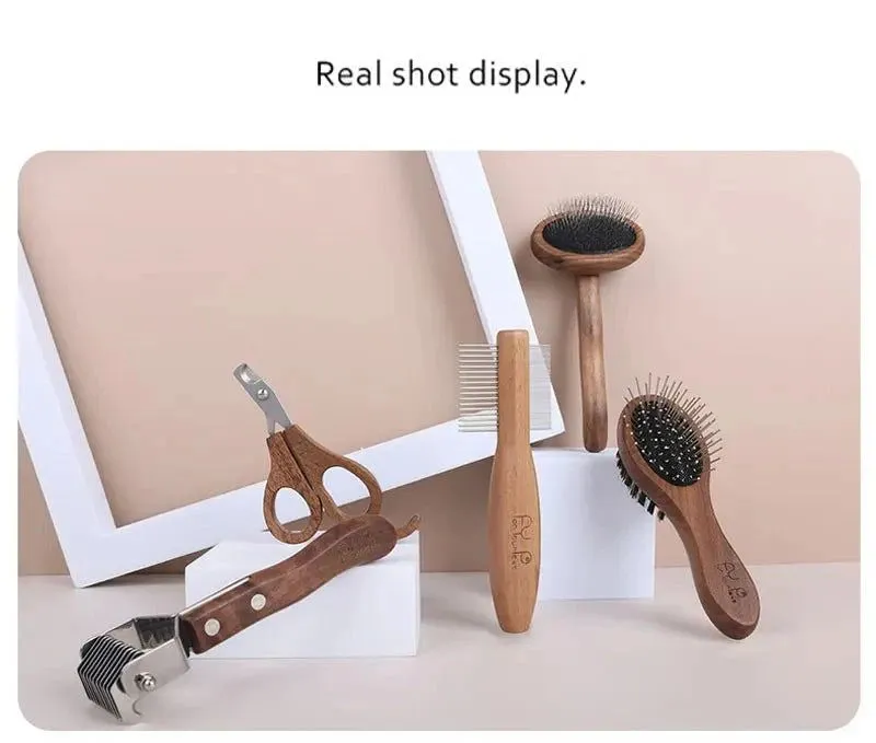 Wood Pet Grooming Kit & Natural Nail Care